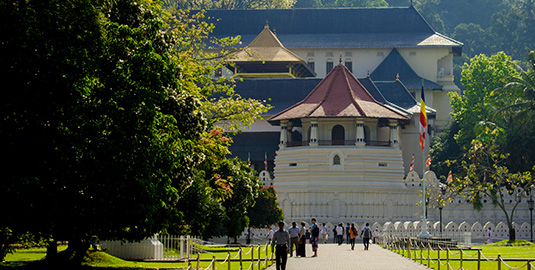 Temple of the Sacred Tooth Relic at Kandy Sri Lanka
